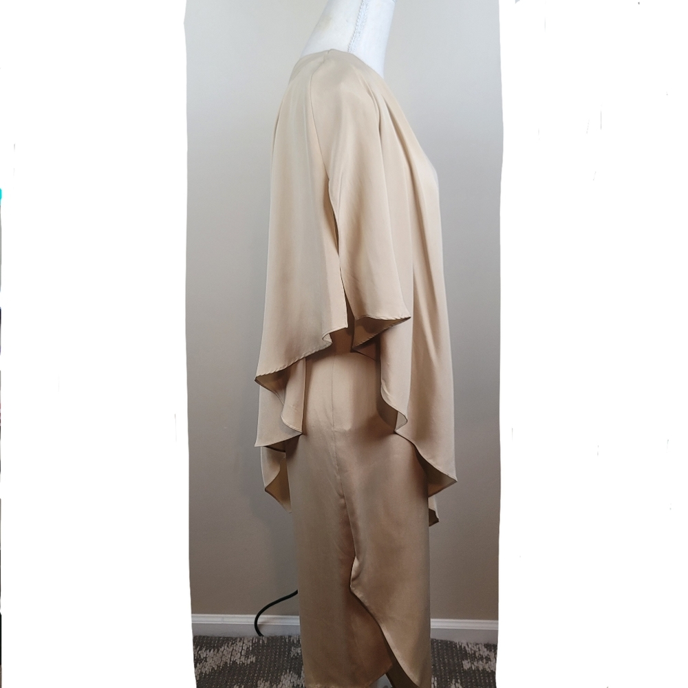 3.1 Phillip Lim Gold Asymmetrical Hem One Shoulder Dress size 2 - Picture 2 of 8